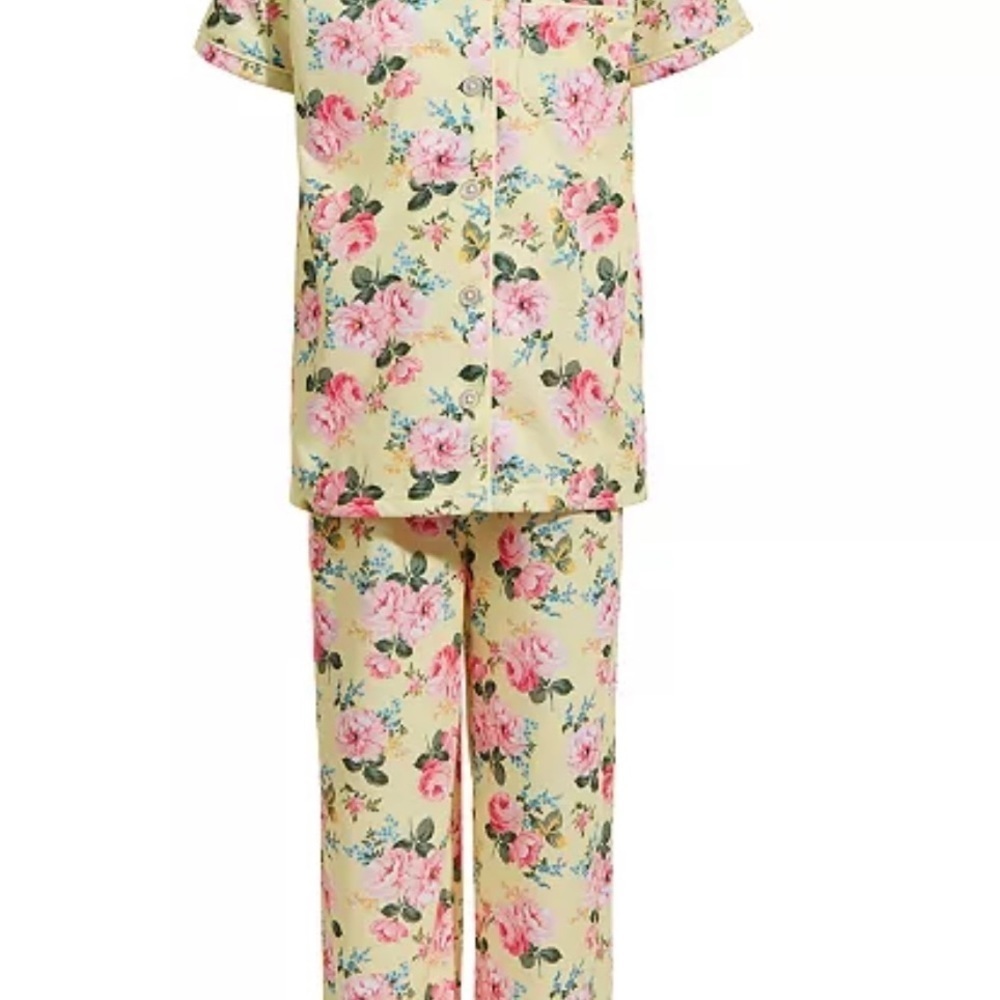 NWT Charter Club Girl's Mommy & Me Matching Notch Collar and Pant Floral Set 12